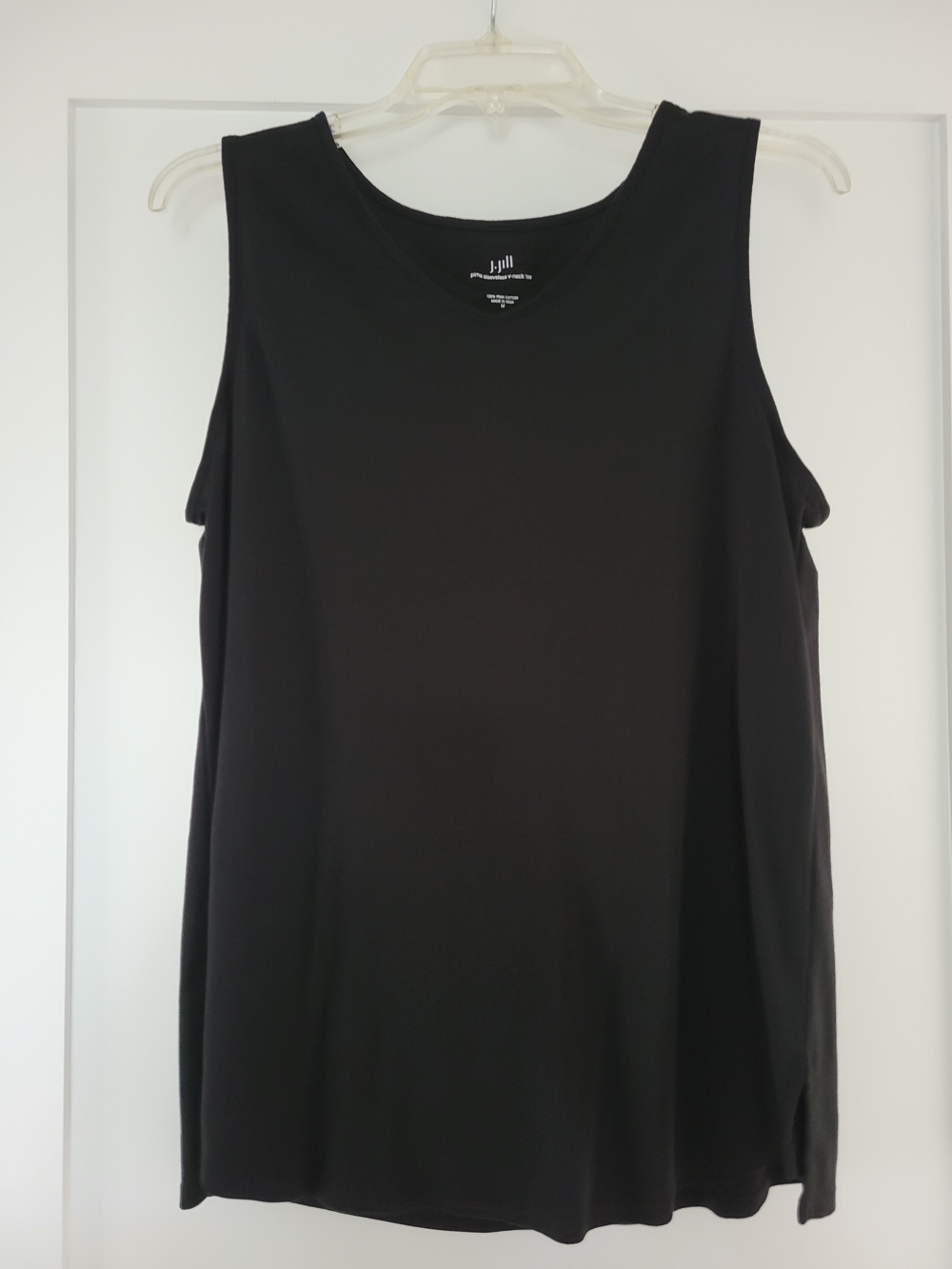 J. Jill Black Sleeveless Scoop Neck Tank